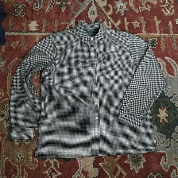 Vintage Lauren Ralph Lauren 100% Wool Snap Button Front Blouse Top - Picture 1 of 11